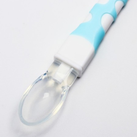 Children's spoon for feeding "giraffe", blue color-1
