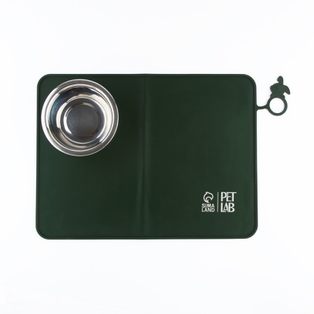 Silicone rug for a bowl, 40 x 30 cm, green-1