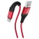 Hoco X38, USB cable - Type -C, 3 A, 1 m, nylon, red