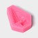 Mold "Christmas tree-igolka", silicone, 7 × 5.5 × 1.8 cm, pink color