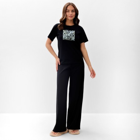 Pajama female (T -shirt and trousers) KAFTAN p. 48-50, black