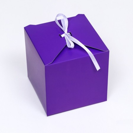 The box is folding, square, purple, 12 x 12 x 12 cm,-1
