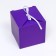 The box is folding, square, purple, 12 x 12 x 12 cm,