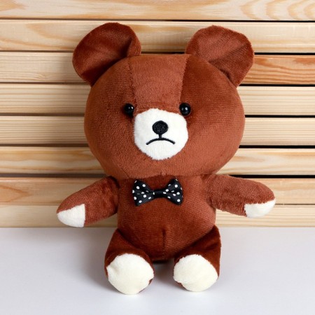 Soft toy "Bear" with a bow, 22 cm, color mix