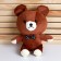 Soft toy "Bear" with a bow, 22 cm, color mix