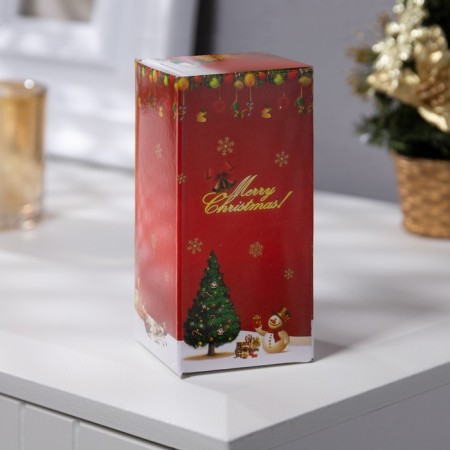 LED figure “Silver Christmas tree” 5 × 12 × 5 cm, plastic, LR44 batteries, warm white glow-3