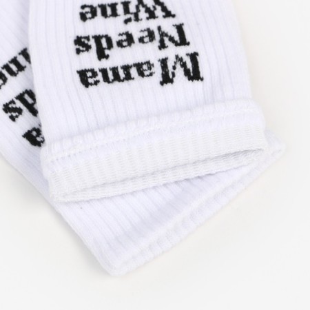 Women's socks, white color/wine, size 38-40-3