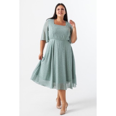 Women's dress, size 62, light green color