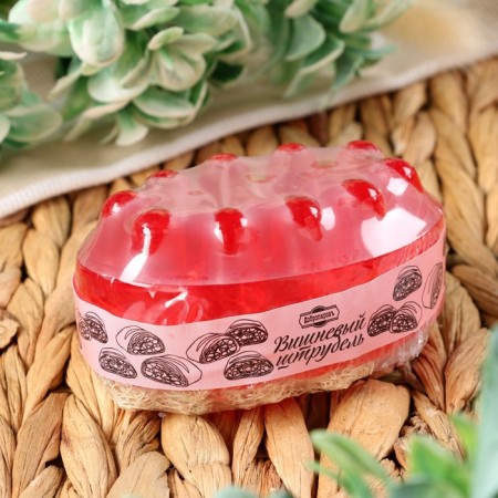 Massage soap with Luffa "Cherry Strael" 100 g "Dobroparov"-2