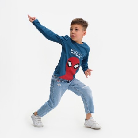 T-shirt with long sleeve "Spider-Man", Marvel, height 122-128, blue-4