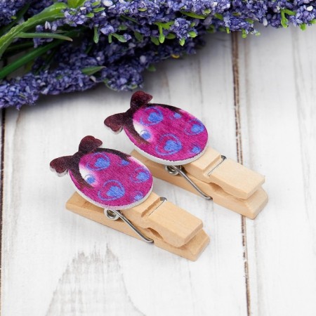 Decorative clothespins with a rope for the suspension "Easter eggs" set 10 pcs.-3