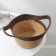 Basket for storage laid handmade Dalyan "Garden", with handles, 20 × 16 × 12 cm, brown color