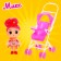 Baby doll "Alina" with a stroller, color mix