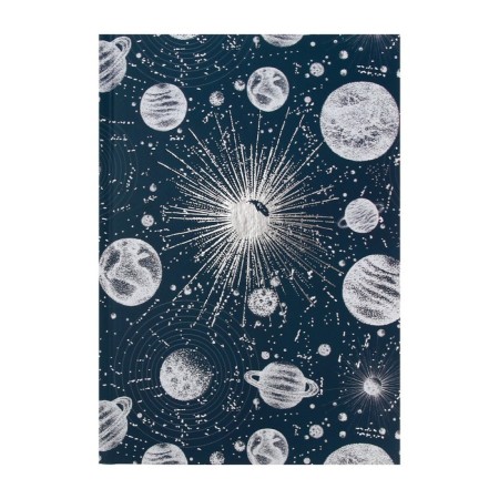 Note book A5, 160 sheets in the cell "Astronomy", solid cover, matte limitation, foil embossing, block 65g/m2