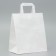 Craft bag without printing, white, flat handle 24 x 14 x 28 cm