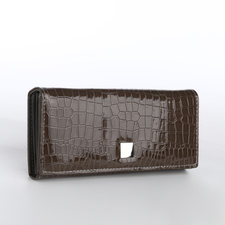 Women's wallet on a magnet, brown color
