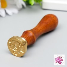 Printing for wax with a wooden handle 