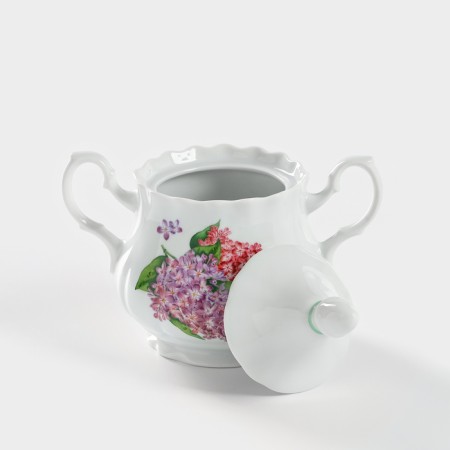 Porcelain Sugar "Lilac", 550 ml, with a lid-1