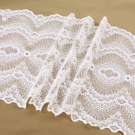 Lace elastic fabric, 240 mm × 2.7 ± 0.5 m, white color-2