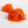 A mouse made of natural fur, up to 11 cm with a tail, orange