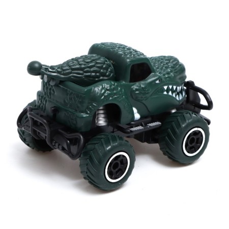 Dino radio -controlled jeep works on batteries, green color-2