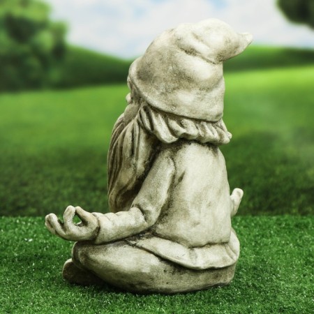 Garden figure "Dwarf yogi in the lotus pose" 30x29x16cm-2