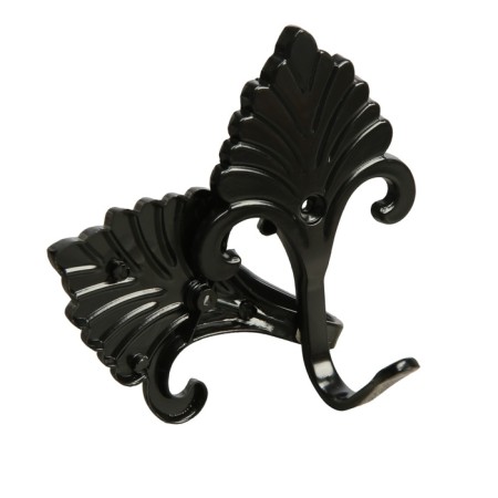 One -rod hook for curtains Cappio KC111, black color, 2 pcs-2