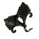 One -rod hook for curtains Cappio KC111, black color, 2 pcs