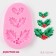Silicone Mold Dolyana "Berries and Leaflets", 8.5 × 5.5 cm, pink color