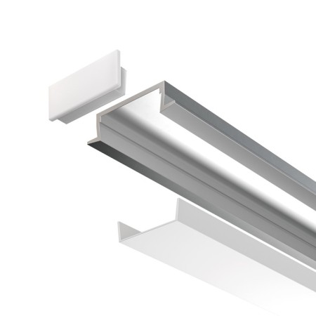Aluminum profile built-in Led Strip Alm004S-2M, 200x2.2x0.6 cm, silver color-3
