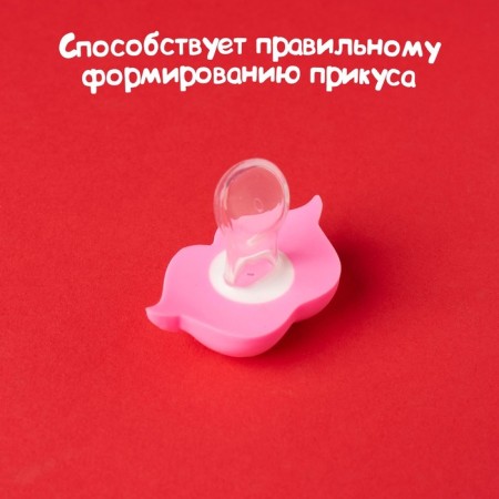 Silicone orthodontic dummy "bunny", from 0 months, with a cap-3