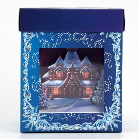 Folding box with 3D effect "Fairy Tale", 11 x 11 x 13 cm, New Year-1