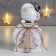 Souvenir ceramics, tree "Snowman in the cylinder, with a Christmas tree" Silver 14.7x6.5x9 cm
