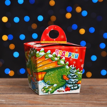 Gift box "Dragon Gift" red 10 x 9.2 x 9.2 cm-1