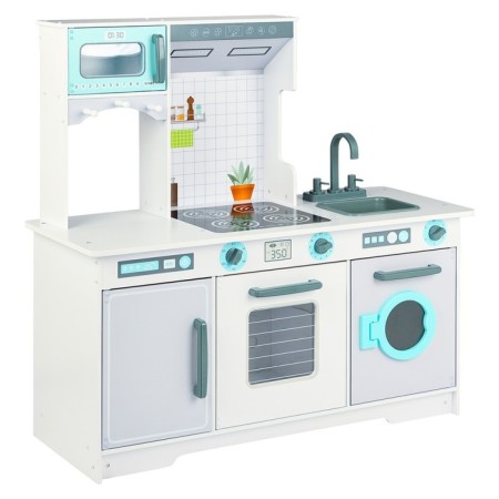 Children's wooden game kitchen "Bloom Style" with 4 objects of dishes-13