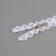 Lightning "Spiral", No. 3, insoluble, openwork, castle machine, 30 cm, white color