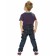 Pants for boys, height 116 cm, blue color