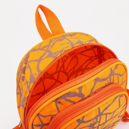 Baby backpack on lightning, external pocket, orange color-5