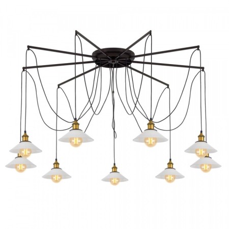 Suspended Citilux “Edison” CL451291, 150x150x235 cm, 9x75W, e27, black color-10