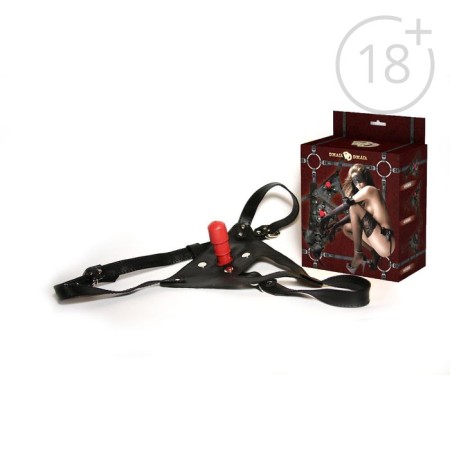 Panties for strapon jaga jaga, with a plow, leather., Black, size 48 - 52 1684981