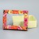 The box is folding, the lid is, "flowers", 16.5 x 12.5 x 5.2 cm with a window
