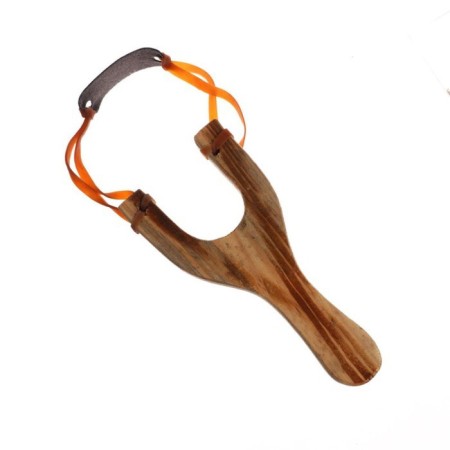 Wooden slingshot with a double harness-2