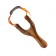 Wooden slingshot with a double harness