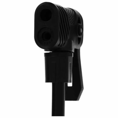 Floor pump with a needle and nozzles, plastic, black color-6