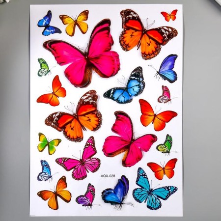 Plastic sticker multi -layer "butterflies" mix 35.5x25 cm-2