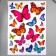 Plastic sticker multi -layer "butterflies" mix 35.5x25 cm