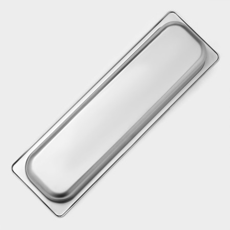 Gastrootiness 2/4 of stainless steel, 100 mm, 53 × 16.4 × 10 cm, thickness 0.8 mm-4