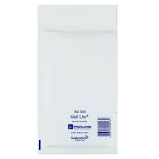 Kraft convert with air-pussy film Mail Lite B/00, 12 x 21 cm, White