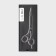 Hairdressers scissors with an emphasis “Premium”, bent rings, blade - 6.5 cm, black color