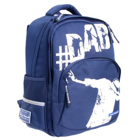 School backpack Bruno VisConti, 40 x 30 x 16 cm, ergonomic back, DAB, blue-1